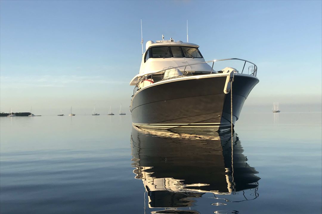 Wasting Light calm at anchor
